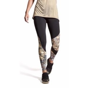 Athleta Asym Mesh Sonar Honeycomb Print Leggings - S
